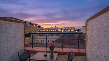 Byutsikt fra overnattingsstedet