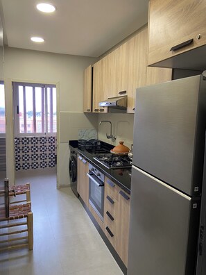 Private kitchen - Charming apartment Riad 20 minutes from Marrakech (Tamensourt)