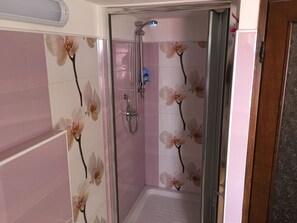 Regadera, secadora de cabello, bidet, toallas 