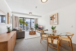 Apartment | Living room - Coastal Escape Steps to Beach Full Resort Living (Gold Coast)