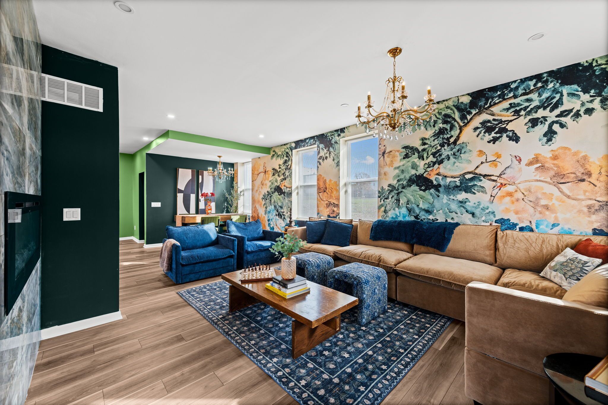 スマートテレビ、暖炉、テレビゲーム