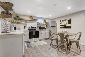 Coffee/tea maker, fridge, microwave, oven - 5BR Group Home by the Olympic Center / Hot Tub, 2 Kitchens (Colorado Springs)