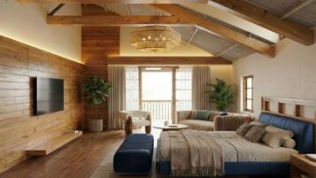 Safe på rommet, skrivebord, lydisolert og strykejern/-brett