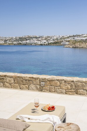 Deluxe Villa, 3 Bedrooms, Private Pool, Sea View | Beach/ocean view - Denia Seaside Villas Mykonos-Heated Pool (Mykonos)