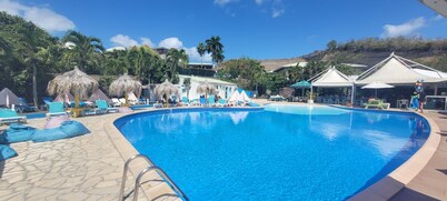 F3 Le Diamant Martinique with view of the famous Rocher and Mont Larcher