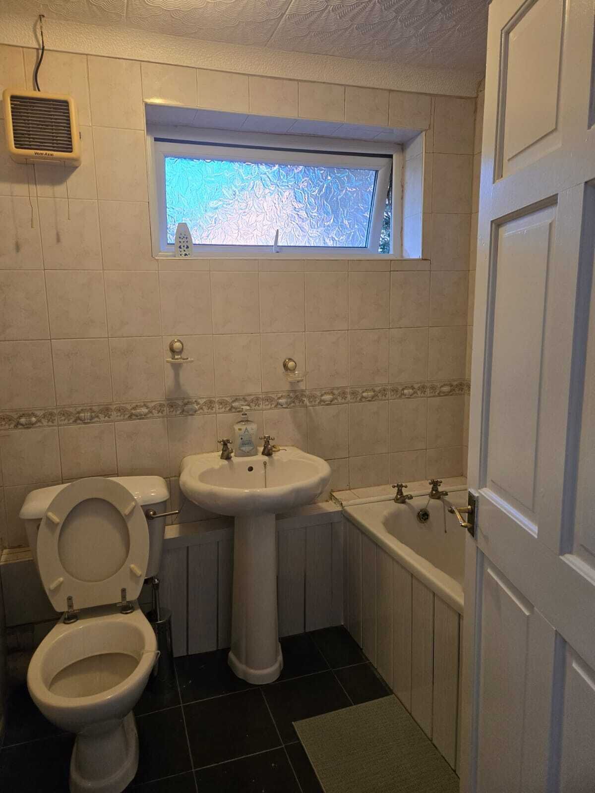 Hair dryer, towels, toilet paper