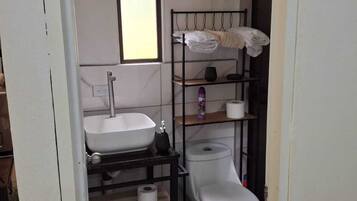 Towels, soap, toilet paper