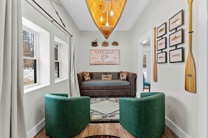 Smart TV, fireplace, video games