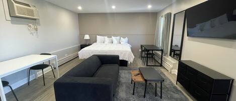 1 dormitorio, tabla de planchar con plancha, wifi y ropa de cama