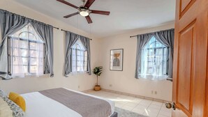 2 bedrooms, iron/ironing board, WiFi, bed sheets