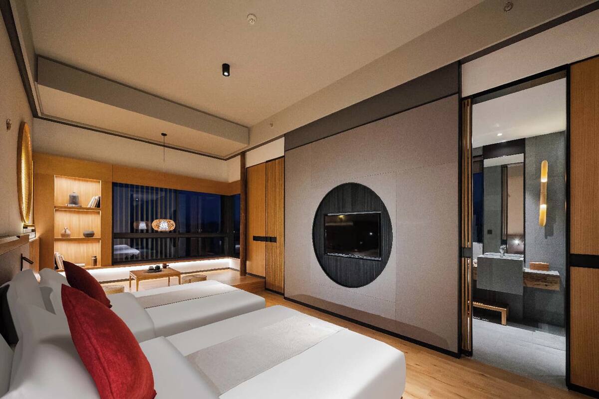 Kamar Twin Klasik, pemandangan bukit | Minibar, meja kerja, tirai kedap cahaya, dan kedap suara