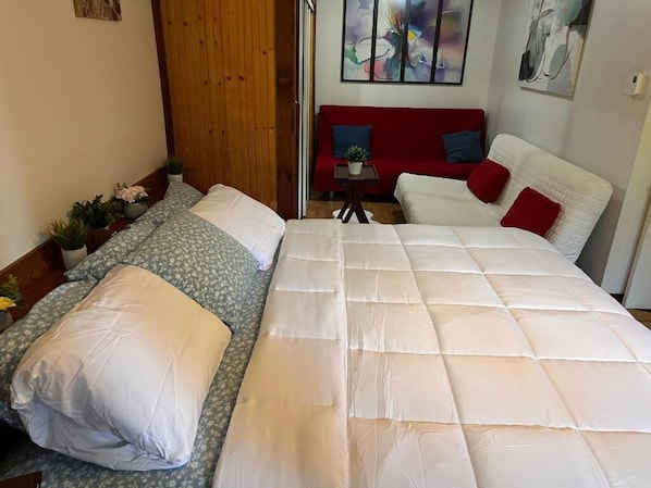 3 chambres, fer et planche à repasser, Wi-Fi, draps fournis
