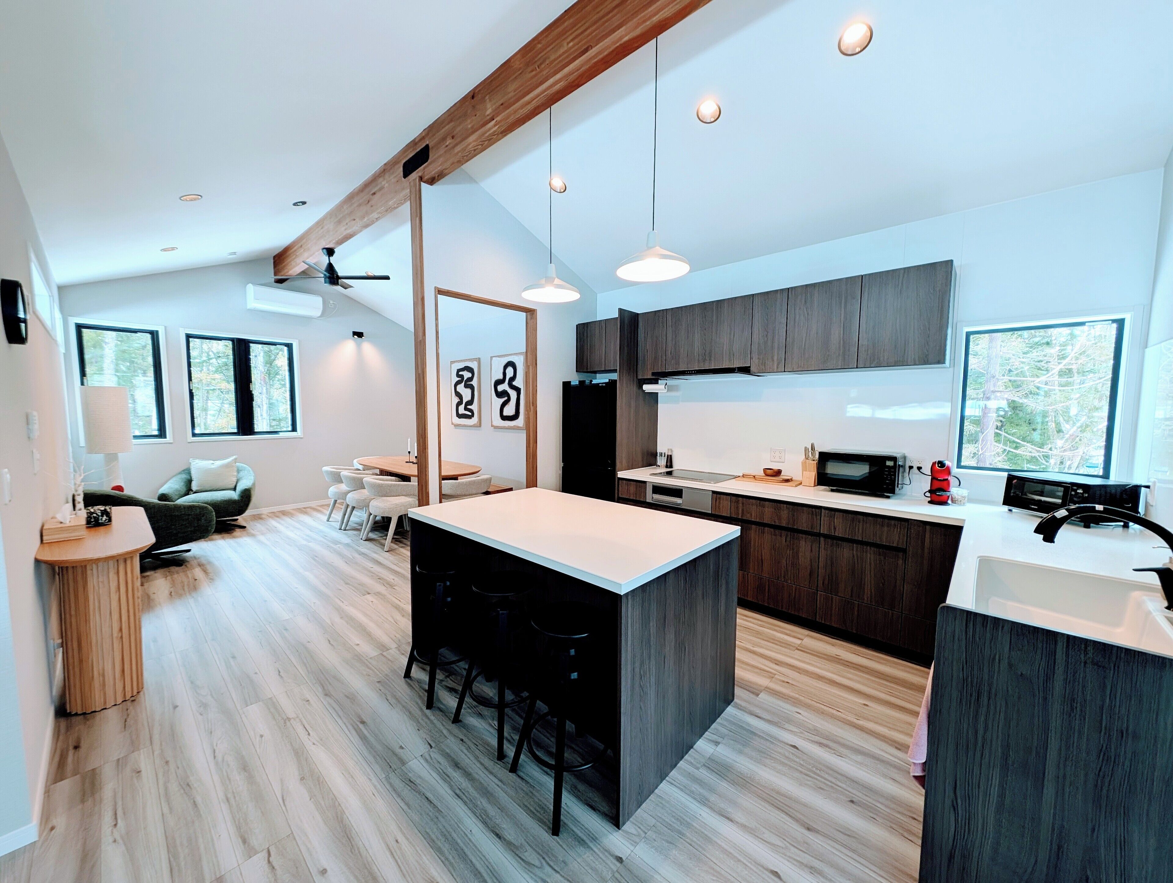 Microwave, stovetop, dishwasher