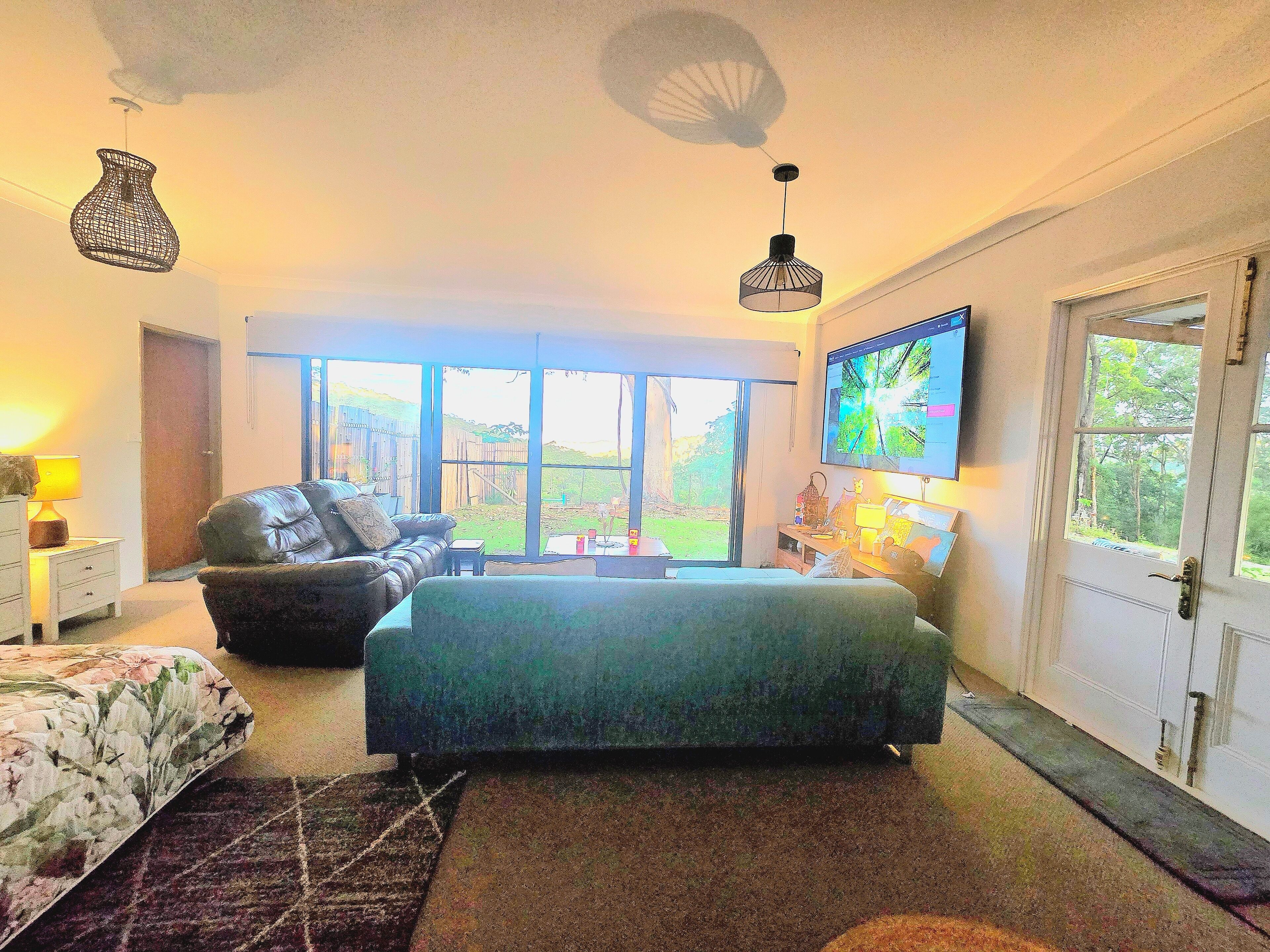 Smart TV, books, stereo