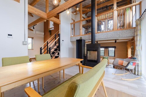 Nordic Villa in Nishi-Karuizawa | Loft & Fireplace