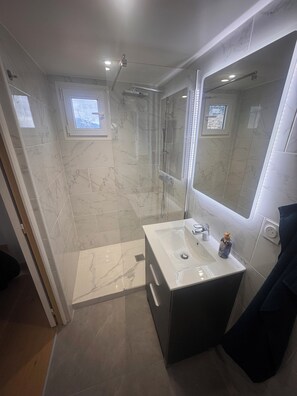 Serviettes fournies, savon, papier toilette