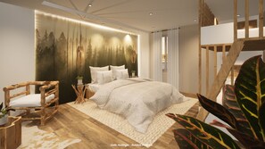 Chambre Double ou avec lits jumeaux, accessible aux personnes à mobilité réduite, balcon