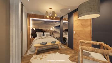 Chambre Double ou avec lits jumeaux, accessible aux personnes à mobilité réduite, balcon