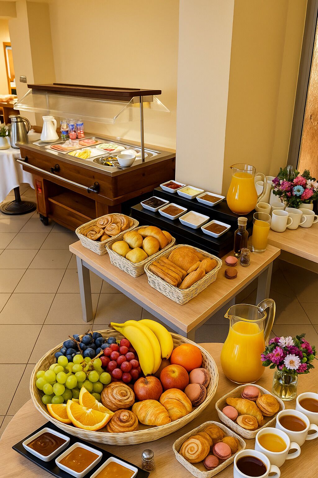 Free daily buffet breakfast 