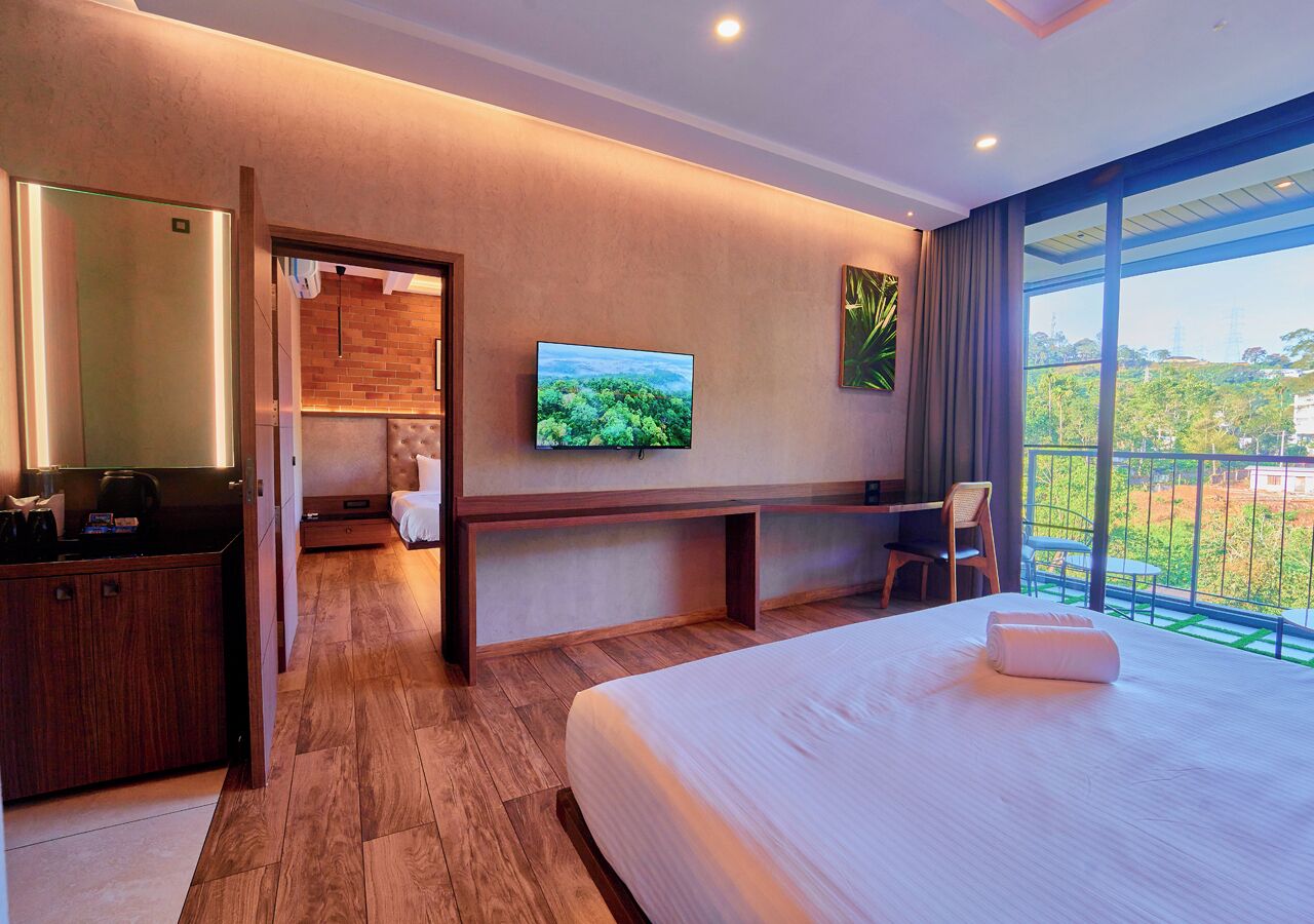 Familieværelse - balkon - udsigt til dal | Gratis Wi-Fi