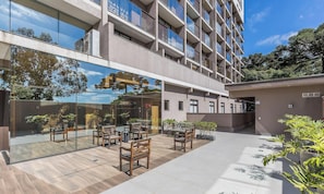 Outdoor dining - Studio in Condominium w/ Gym and Laundry Eco0304 (Curitiba)