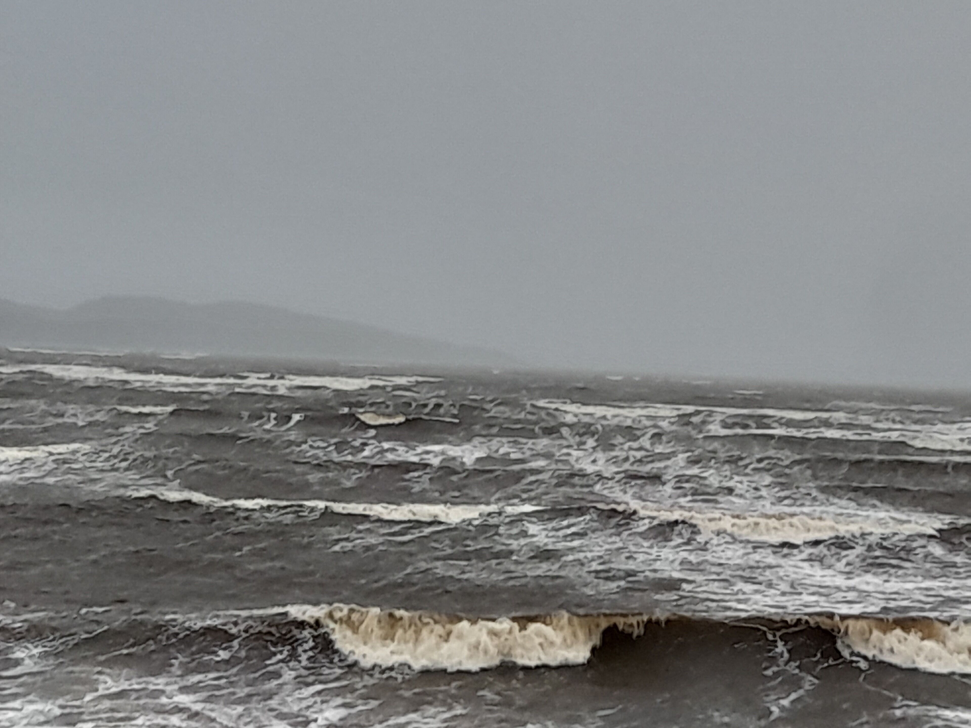A view of turbulent ocean waves.