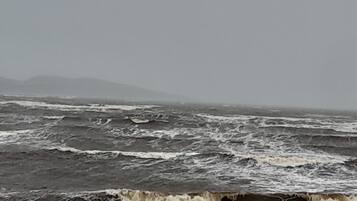 A view of turbulent ocean waves.