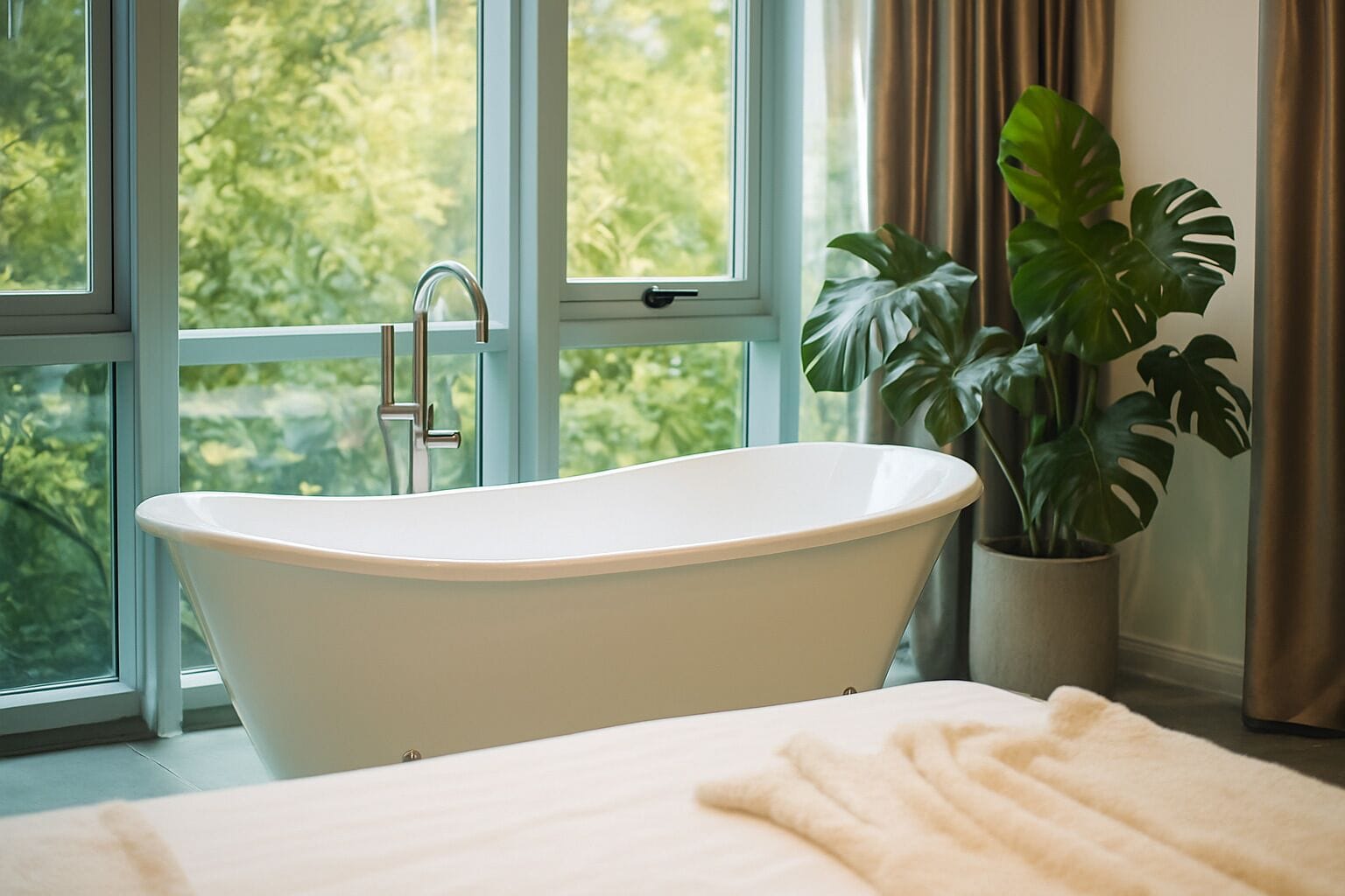 Egyptian cotton sheets, premium bedding, down duvets, memory-foam beds