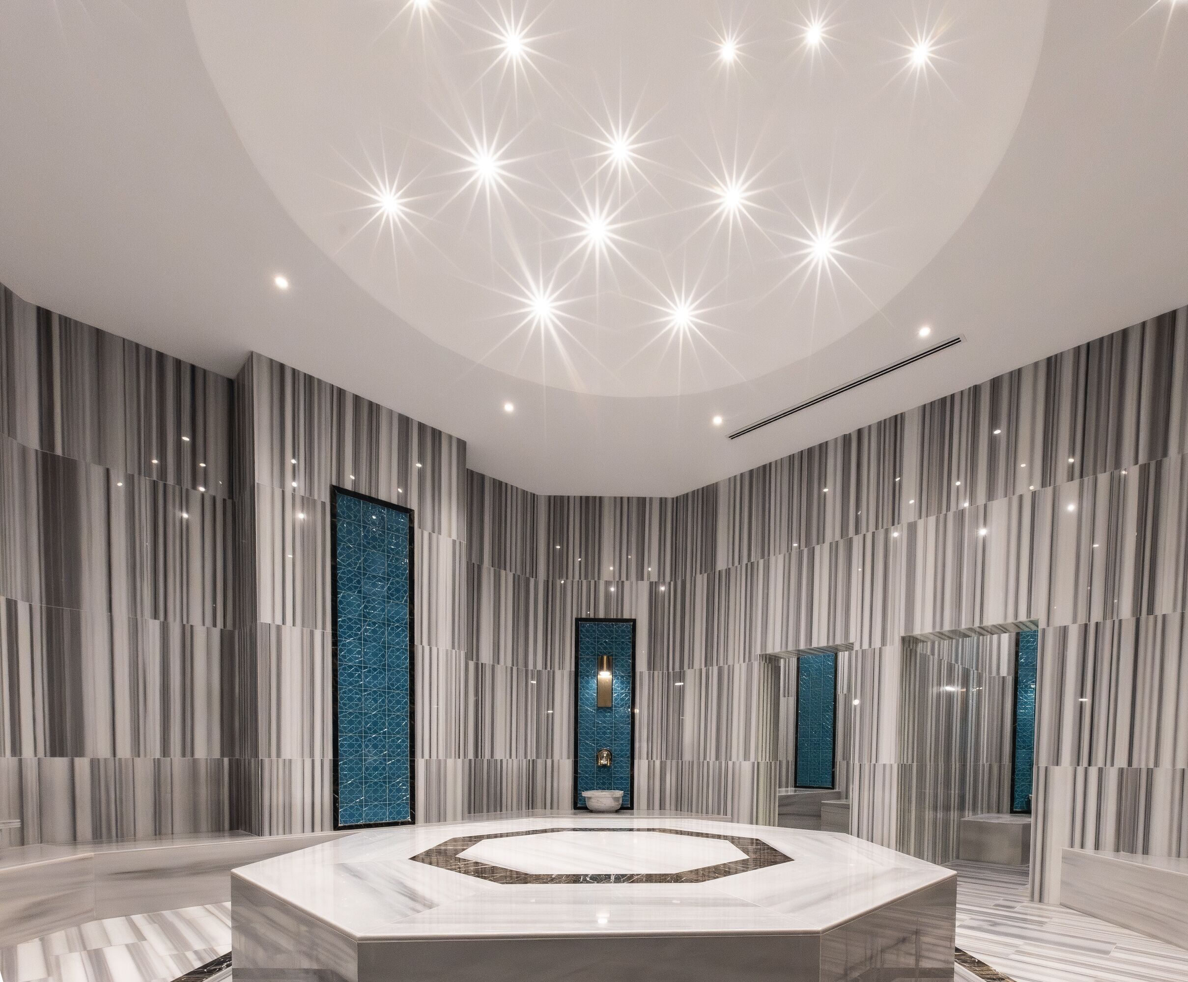 9 treatment rooms, massages