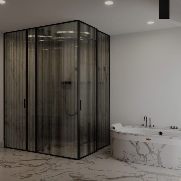 Panoramic Double Room, Balcony, Sea View | Bathroom | Slippers, towels, soap, shampoo - Beks Premium Resort & Spa Hotel (Aydın)