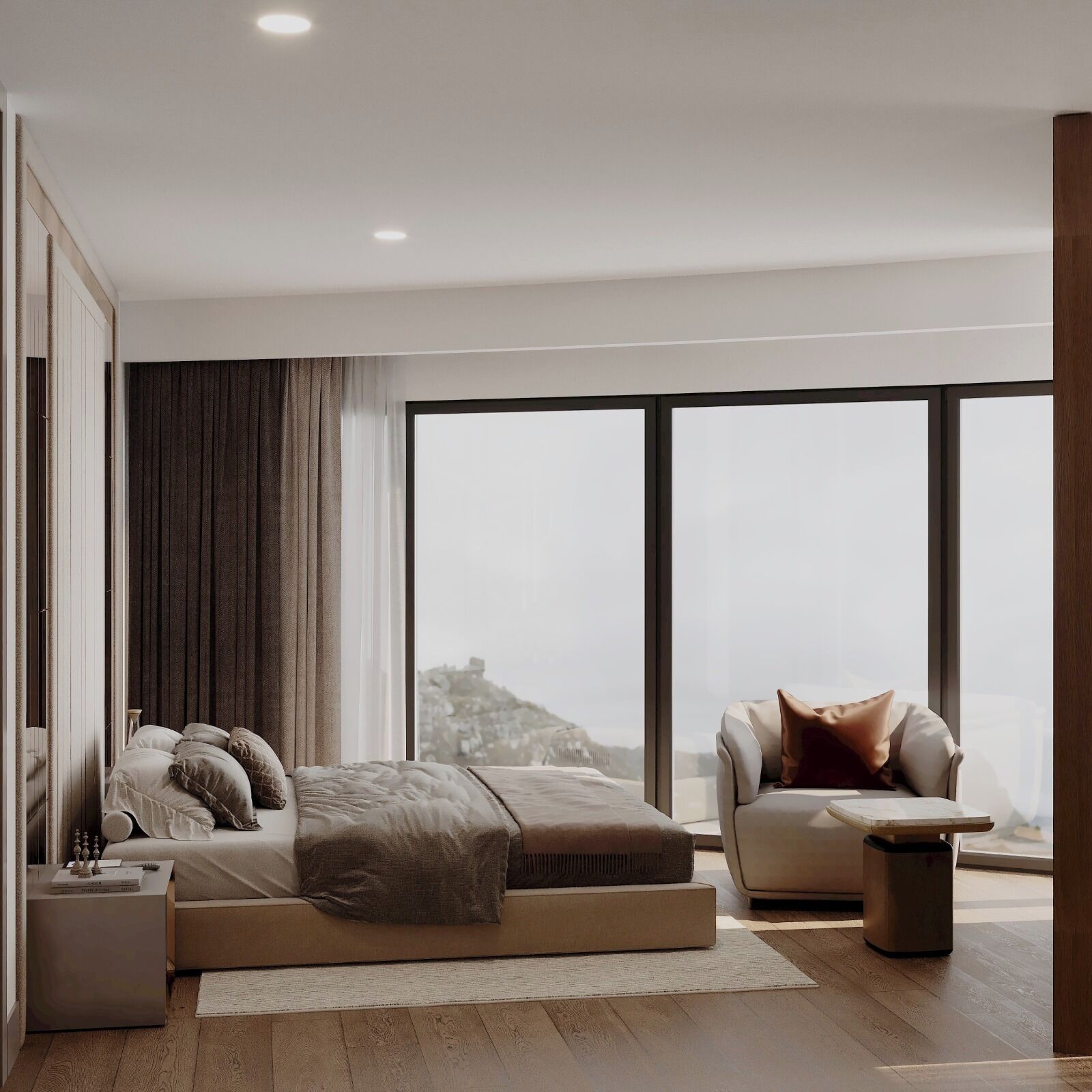 Panoramic Double Room, Balcony, Sea View | Minibar, in-room safe, iron/ironing board, free WiFi