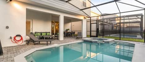 A heated pool