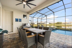 Outdoor dining - Last Minute Disney Getaway! Luxury Villa with Private Pool & Hot Tub. Book Now! #155743 (Orlando)
