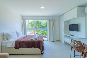 Apartamento básico | 1 quarto, Wi-Fi de cortesia, roupa de cama