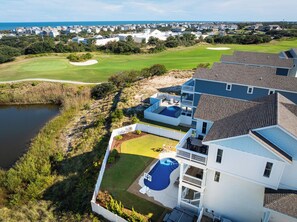 Exterior - Ocean-view 4-bedroom, 3.5 bath Corrolla home w/pool+hot tub - sleeps 11 (Corolla)