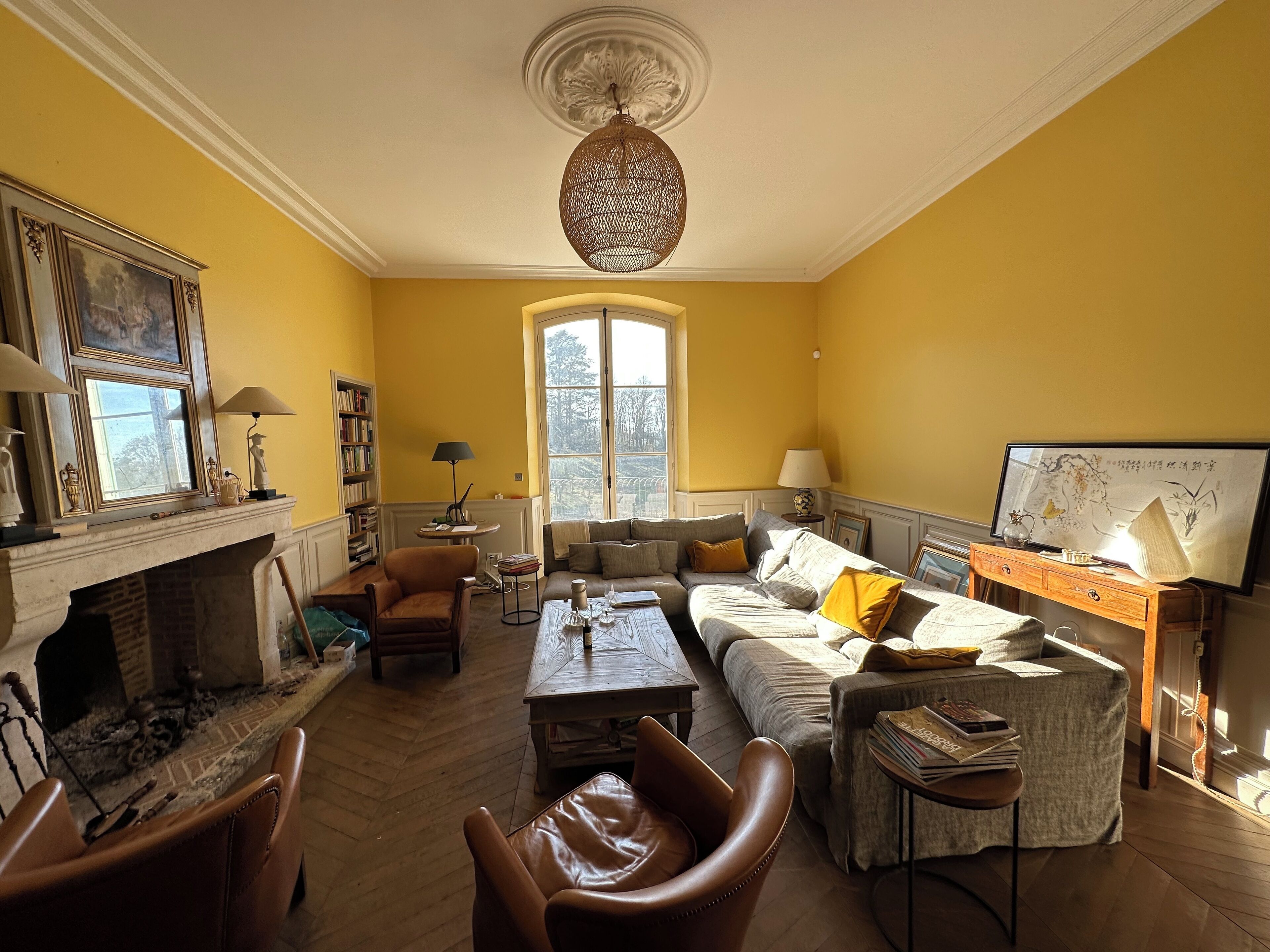 TV, fireplace, table tennis, books