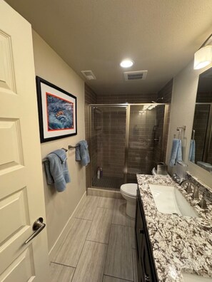 Shower, hair dryer, towels, soap - Spacious 4-bedroom, 5 bed house in heart of Denver (Denver)