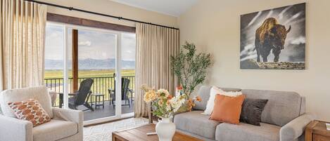 TV connectée, cheminée, livres