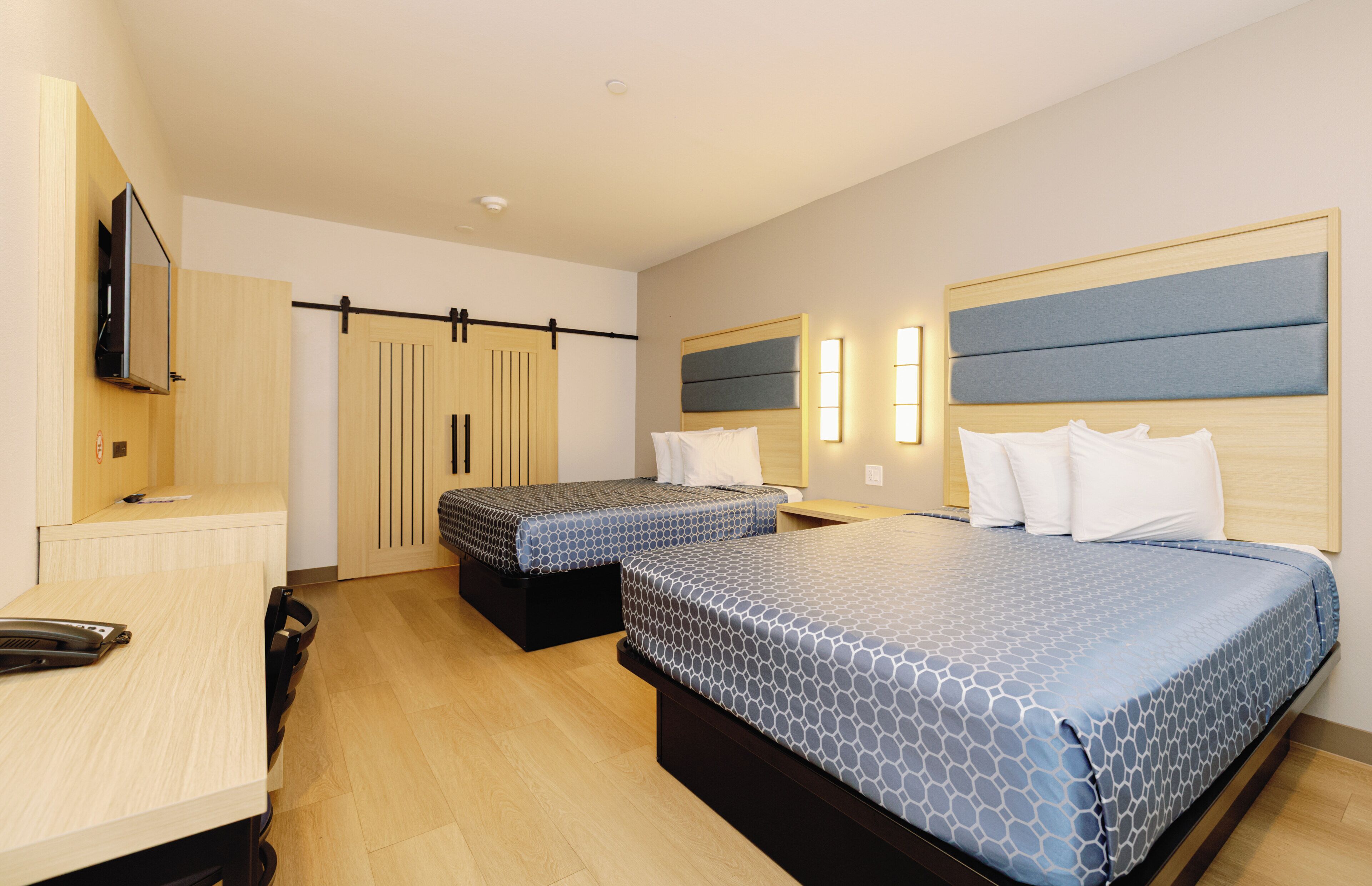 Deluxe Double Room | Memory-foam beds, desk, laptop workspace, blackout curtains