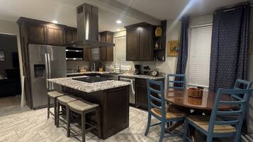 Microwave, oven, stovetop, dishwasher