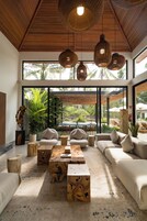 4br Cendana Villa with Private Pool | 客厅 | 43-英寸智能电视（配备卫星频道）