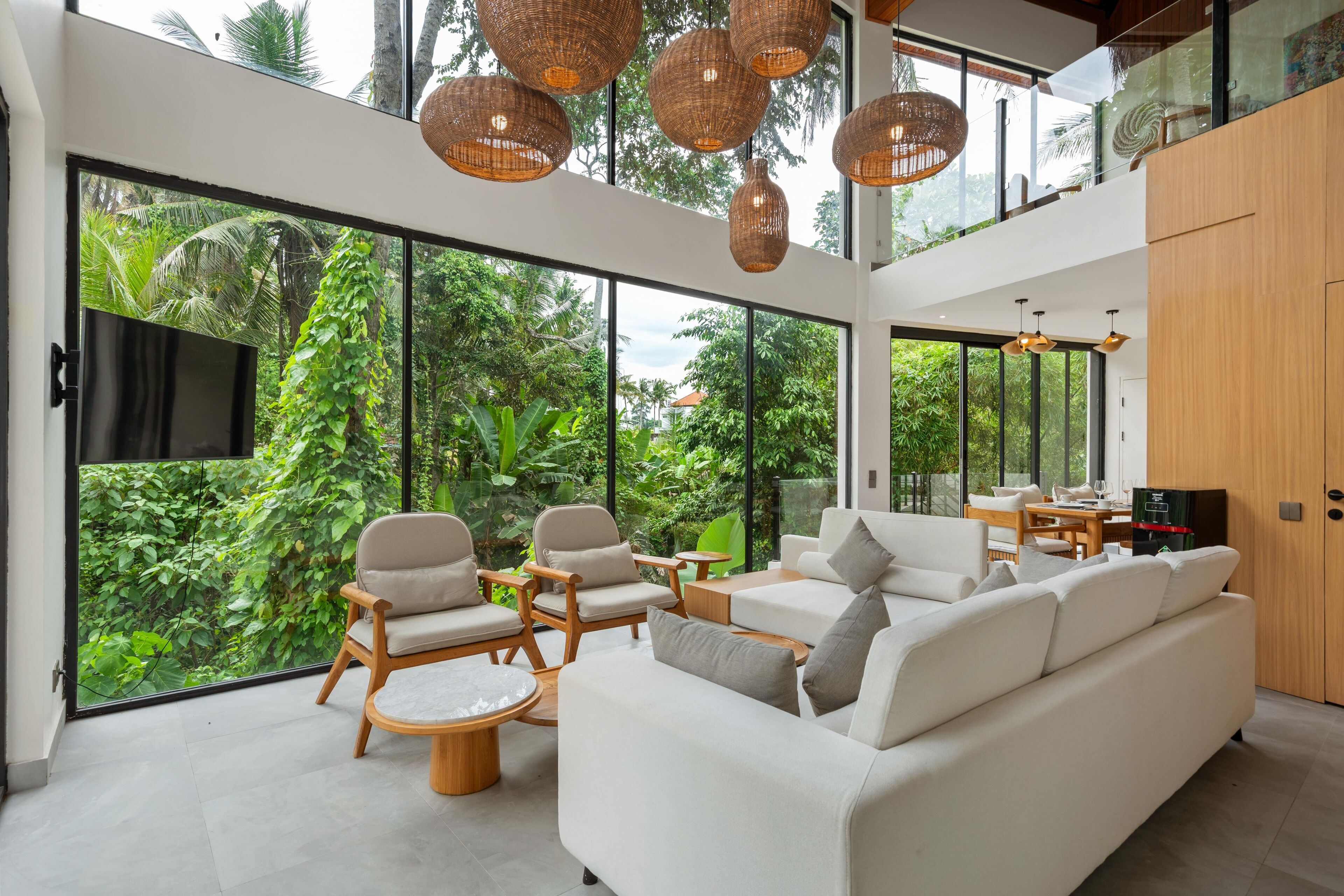 Superior Villa, 2 Bedrooms, Private Pool | Living room | 43-inch Smart TV with satellite channels