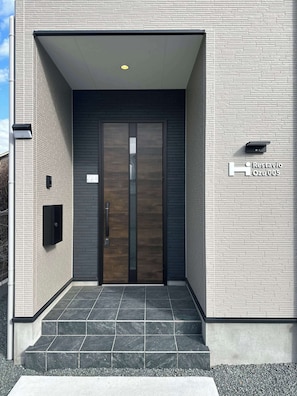 Exterior detail - Near Airport and Aso Volcano Modern 4BR Residence by Restavio (Ozu)