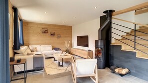 Fireplace - 1 Chalet des Prés - (Demi-Quartier)