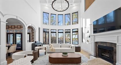 Lake Norman Estate w/ Tennis Court, Movie Theater & Game Room | Lion Manor