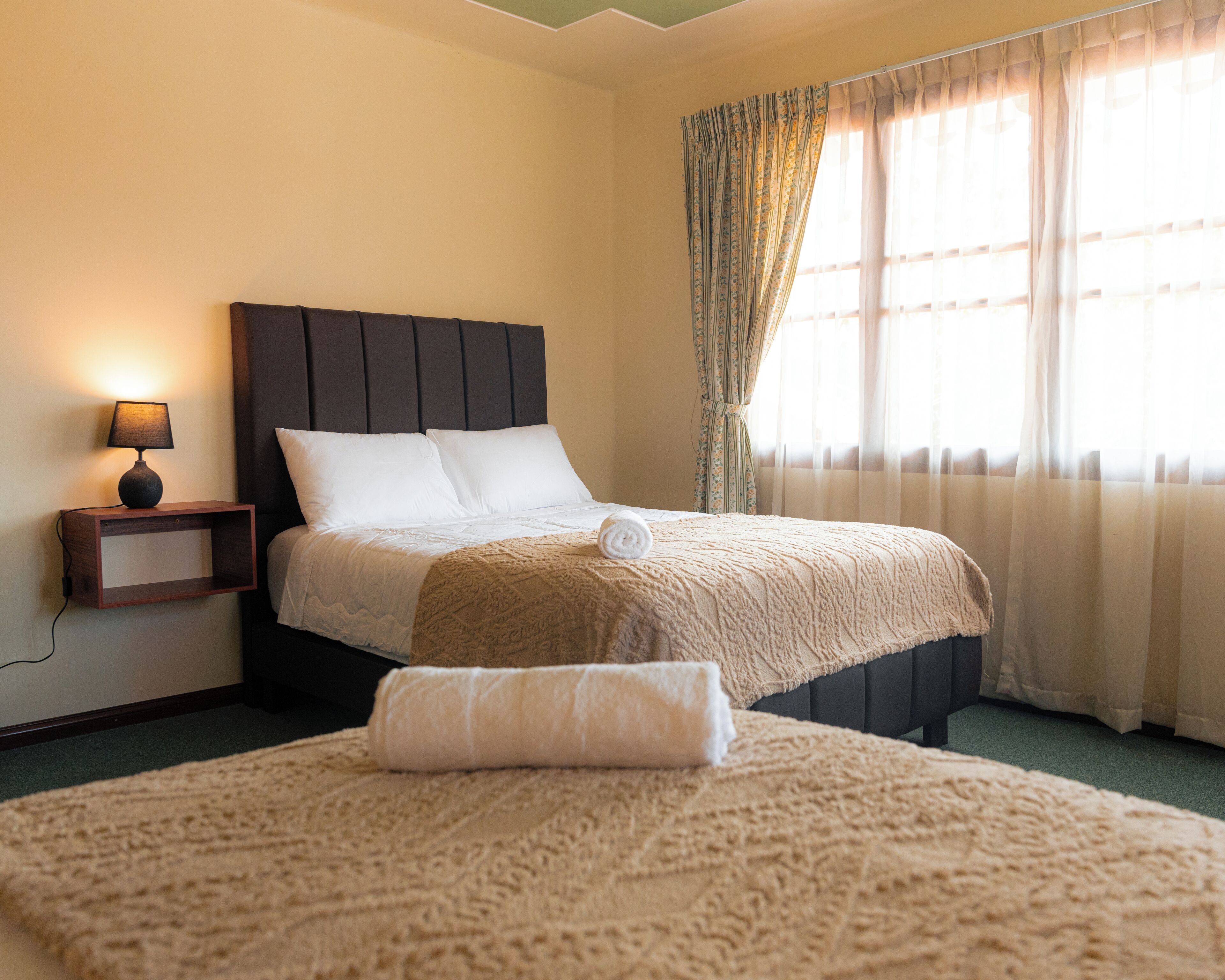 Desk, laptop workspace, free WiFi