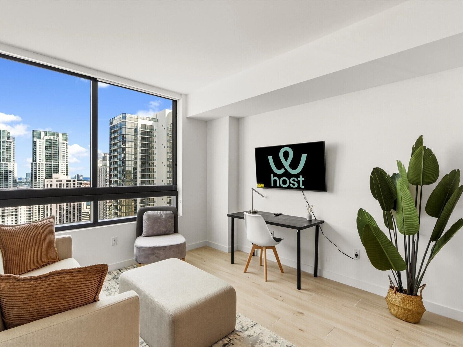 Appartement, vue ville | Coin séjour