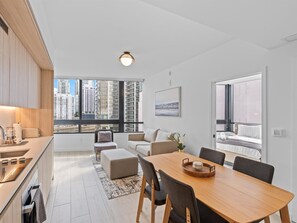 Appartement Confort, vue ville | Coin séjour