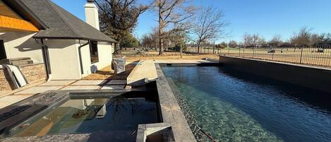 Outdoor pool, a heated pool