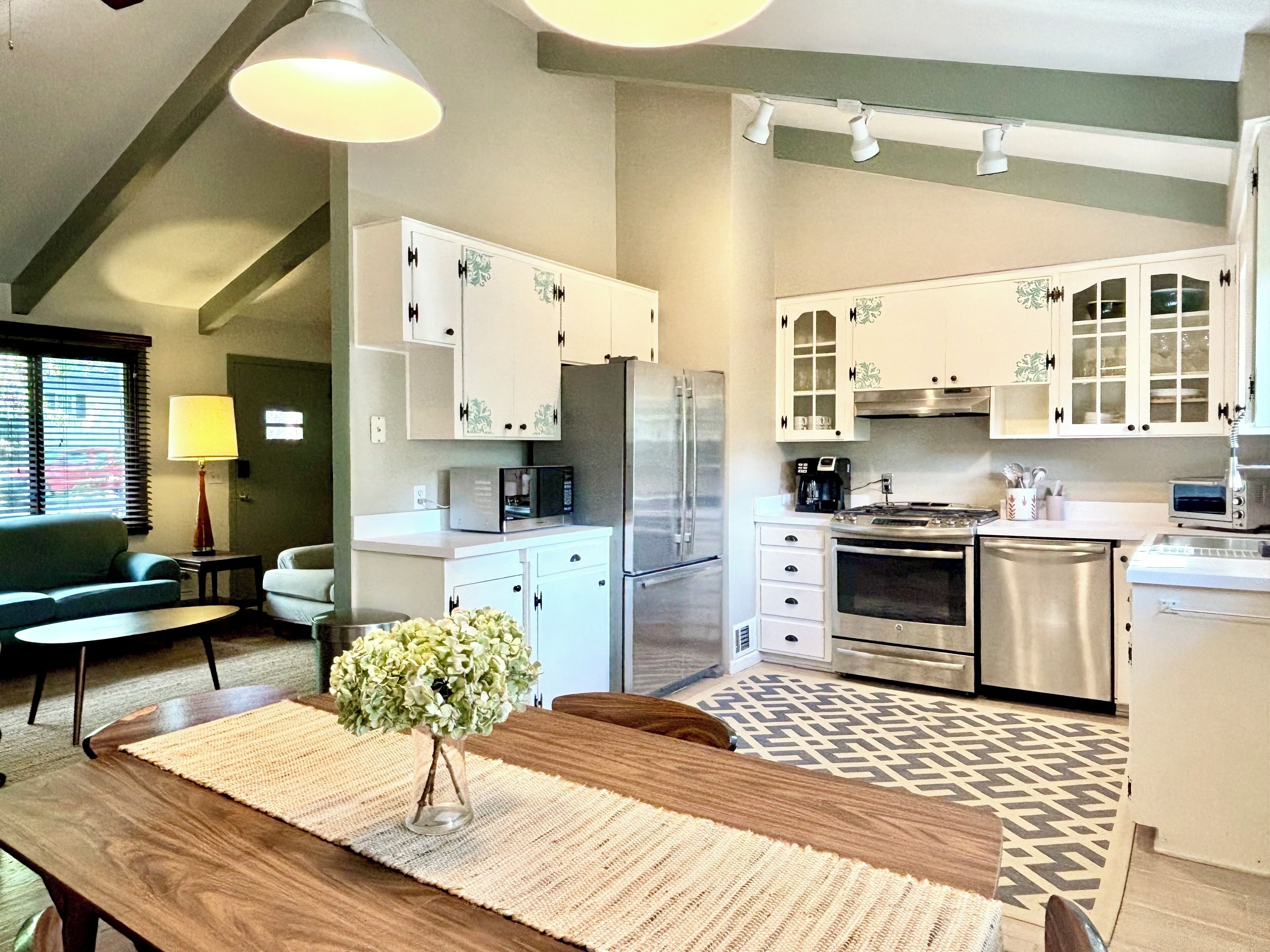 Microwave, oven, stovetop, dishwasher